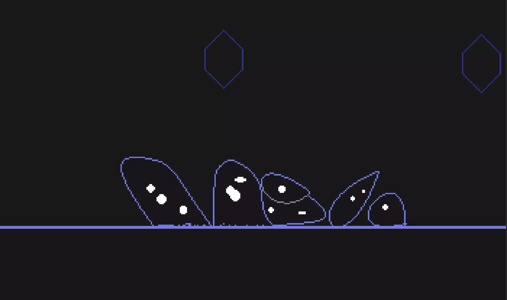 Freedom game environment with rocks